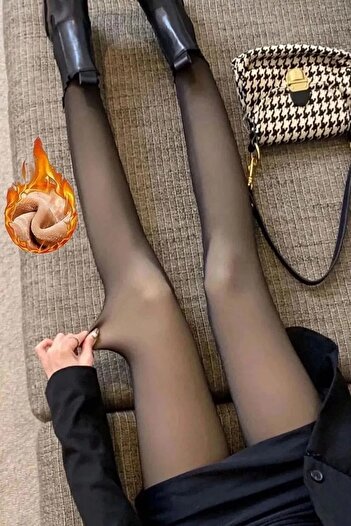 Aydoğan Skin Color Winter Plush Lingerie Women's Tights Pantyhose