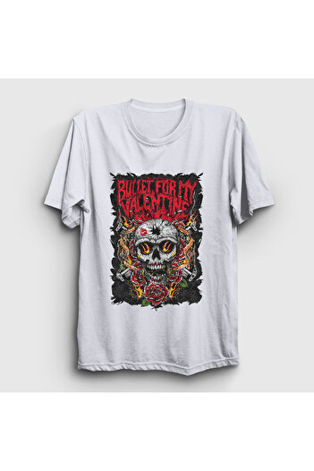 Presmono Μπλουζάκι Unisex White Guns Bullet For My Valentine 23185tt