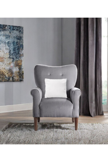 Oak House Velvet chair size 87x84x115 cm - gray