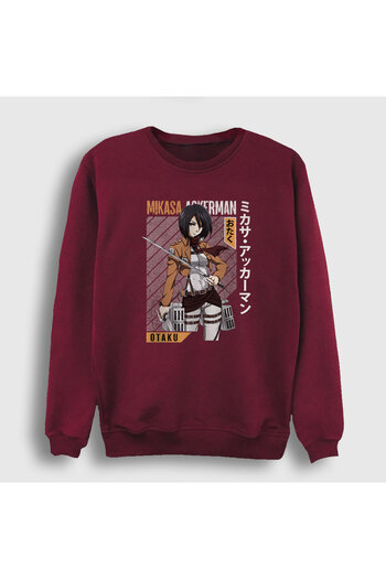 Presmono Φούτερ Unisex Claret Red Mikasa Fan Anime Attack On Titan 125352 ττ