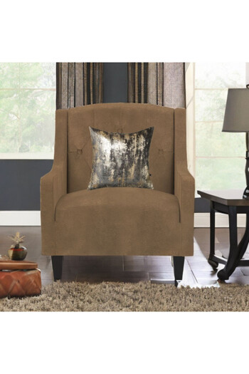 Oak House Velvet Chanel chair size 75x80x95 cm - brown