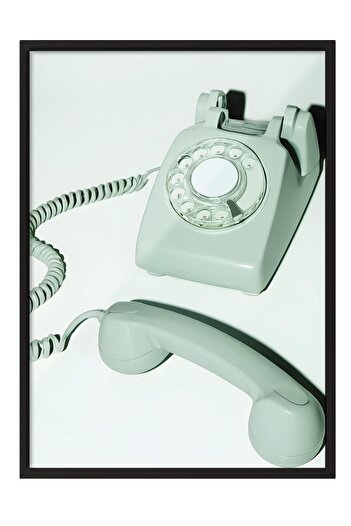 Postifull Pastel Phone Framed Painting, Black Frame and Poster, Vertical Wall Painting Comfort Series No:108483