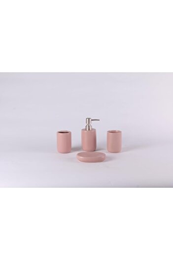 ORCHID 4PCS BATH SET SOFT TOUCH RED