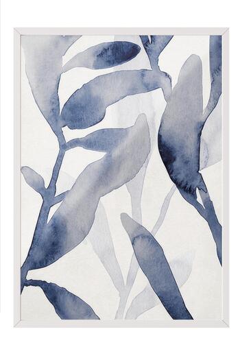 Postifull Aquatic Greenery No2 Framed Painting, Vertical Wall Painting Comfort Series No:108527