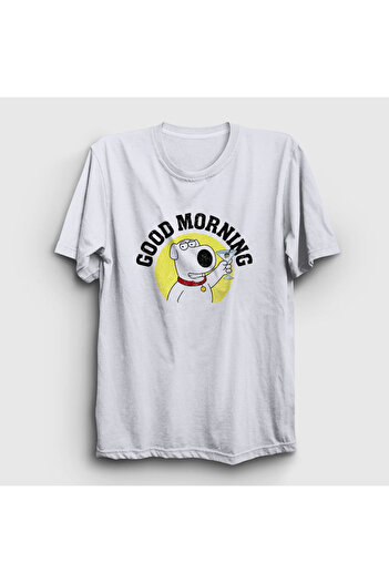Presmono Μπλουζάκι Unisex White Morning Brian Griffin Family Guy 300633 ττ