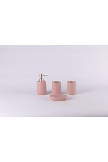 ORCHID 4PCS BATH SET SOFT TOUCH RED