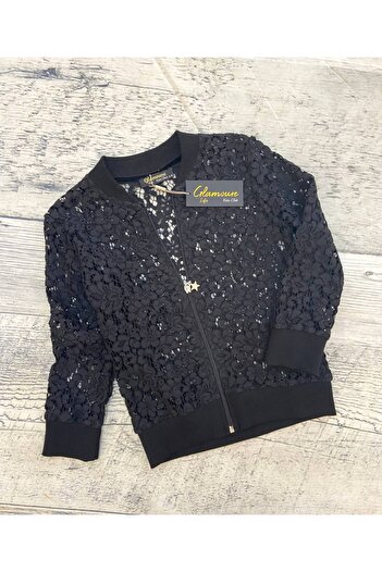Store Zippered Black Cardigan