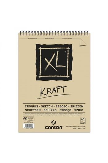 Canson A3 Kraft Sketchbook - 90Gr. 60 Yp
