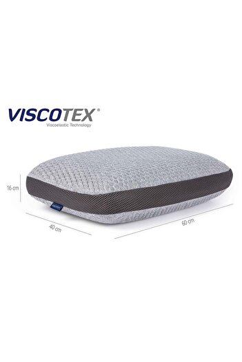 VİSCOTEX Ортопедична подушка з натурального волокна з віскози 60x40x16 сіра