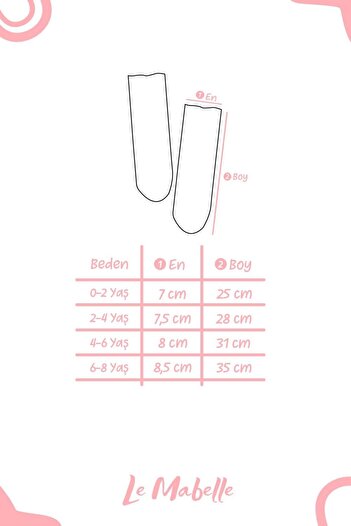 Le Mabelle Pembe Küçük Sim Detaylı Kız Çocuk Tül Çorap
