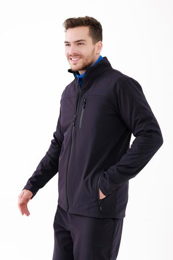 2AS Jachetă Baxter Slim Softshell pentru bărbați, neagră