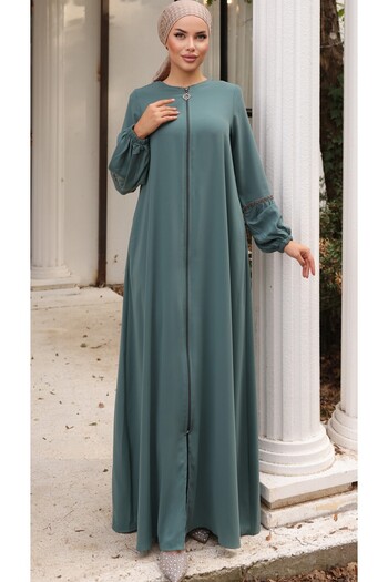 Nissra Ankanoor Mint Balloon Sleeve Stoned Ferace Anka 255017