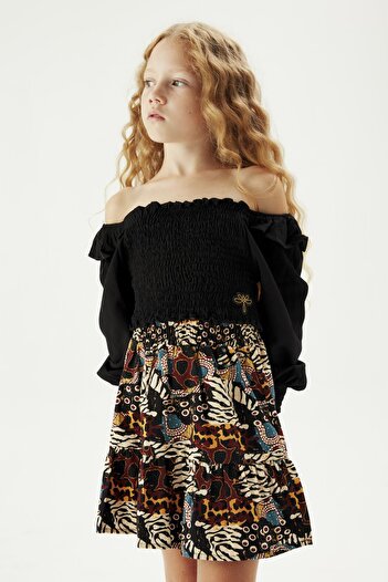 Tyess Bg Store Girls' Patterned Skirt 23Fw1Tj4302