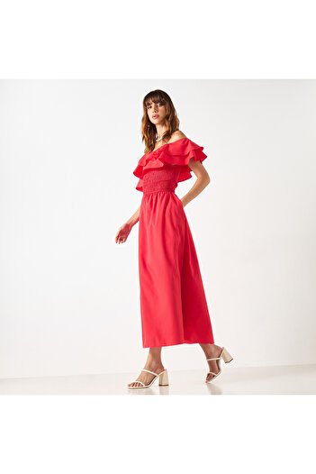 2Xtremz Off Shoulder A-line Dress with Pockets