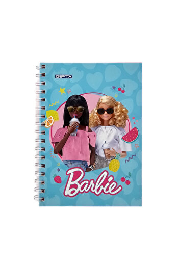 Ceylan Kırtasiye Barbie Homework Book for Girls, 80 Sheets A6 Lined Notepad (1 Piece)