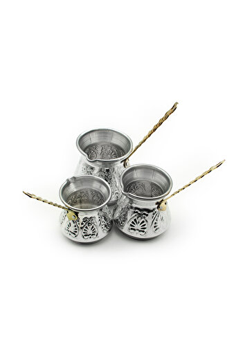 ANTEPSEPETİ Aluminum Embroidered Coffee Cotton Set