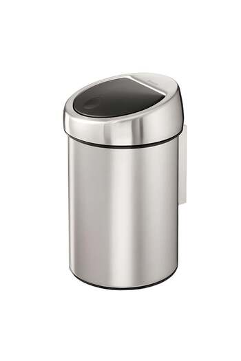 Brabantia Matt Steel Touch Wall Mounted Trash Can 3L