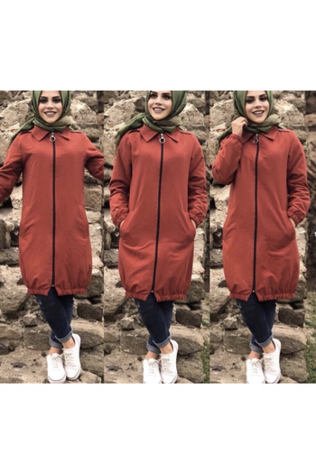 Yaren Moda Women's midi length quilted coat