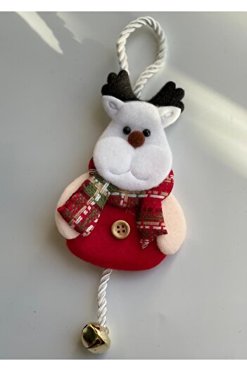 QUEEN AKSESUAR Imported Luxury Collectable Christmas Tree Ornament Christmas Deer with Bell 3D Toy Deer Decor Tree