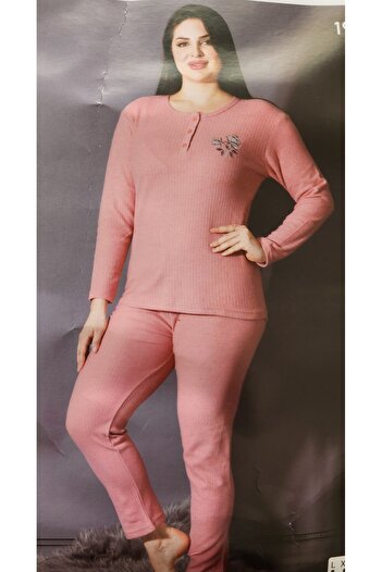 GOOD NİGHT Battal Size Interlock Mother Pajamas Set 1912