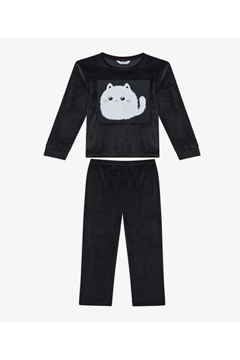 Penti Boy's Anime Ramen Black Pajamas Set