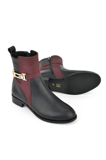 Ziya , Kadın Hakiki Deri Bot 1431030Z24156 Bordo