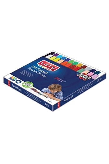 Lets Supertrend pastel crayon 24 colors cardboard box (l-6240)