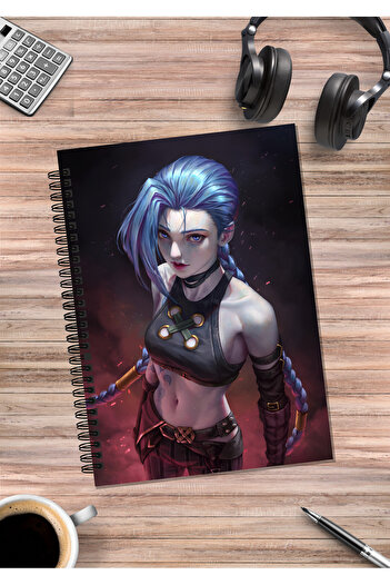 Home League of Legends Jinx Spiral Notebook A5 (50 Sheets)