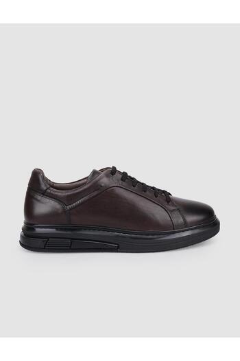 Cabani 100% Genuine Leather Brown Lace-Up Men's Sports Shoes