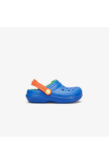Crocs Класически детски пантофки с подплата в син цвят