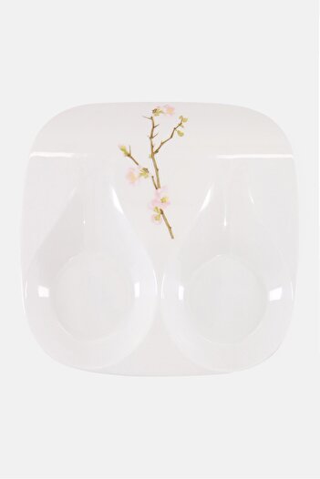 CORELLA Cherry Blossom Double Spoon Rest, White