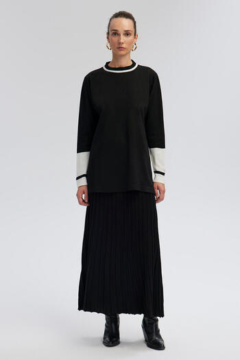Touché Privé Color Blocked Stylish Knitwear Tunic