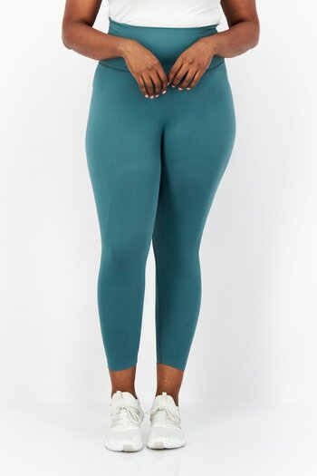 Adidas Originals Women Plus Size Plain Leggings, Slate Green