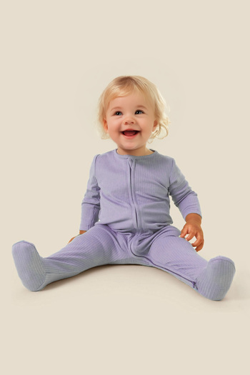 LUESS Comfortable Fit Unisex Baby Onesie - Seasonal, Lilac (0-3 Months 6-9 Months)