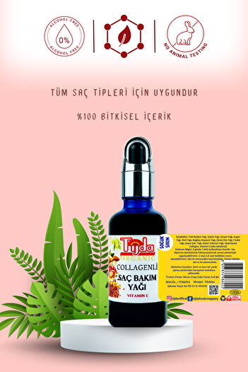 TİJDA Nourishing Hair Care Oil for All Hair 50 ml Hair Care Oil New Formula Rosemary Oil
