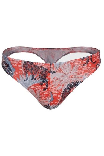 Doreanse Orange Tiger Patterned Men's String 1400