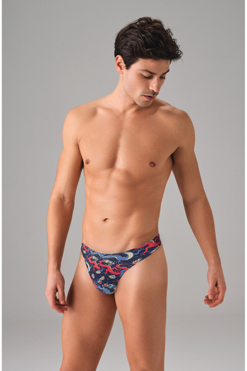 Doreanse Dragon Pattern Fancy Colored Men's String 1200