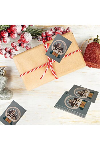 roco paper Yılbaşı Kar Temalı Tebrik Kartı Seti, Yeniyıl Hediye, Doğum Günü Not Kartları, 12 Adet, 5,5 x 8 Cm