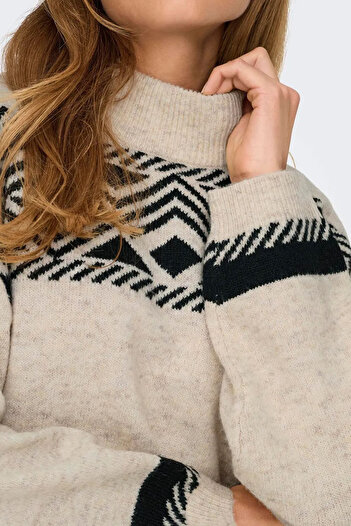 ONLY Women's O Neck Knitted Sweater - 15321179