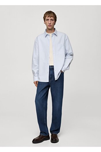 MANGO Man Relaxed Fit Cotton Oxford Shirt