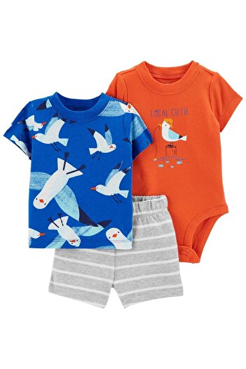 Carter's Erkek Bebek 3'lü Alt Üst Set