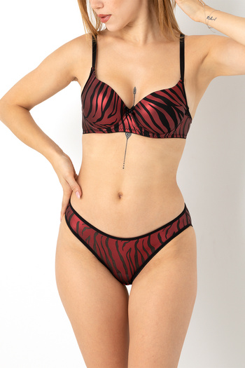 Doremi Zebra Patterned Bra and Shoes Set