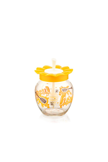 QLUX IDEAS Honey Jar Design Honey Jar with Spoon Honey Cannabis