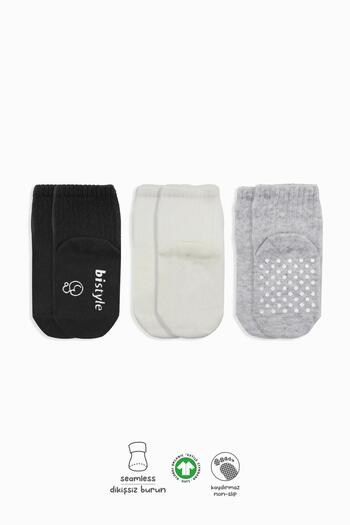 Bibaby Baby Non-Slip Sole 3-Piece Socks