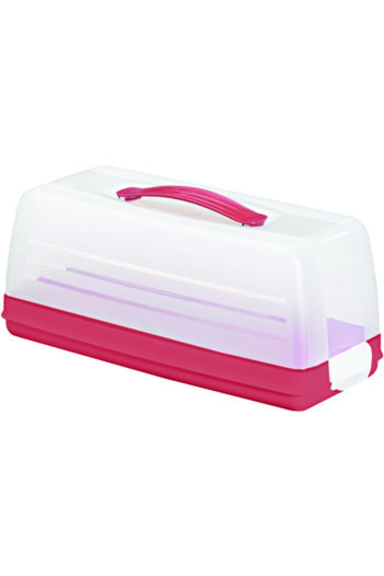 CURVER ,Rectangular Tart Box,High,with lid,Red,34CM
