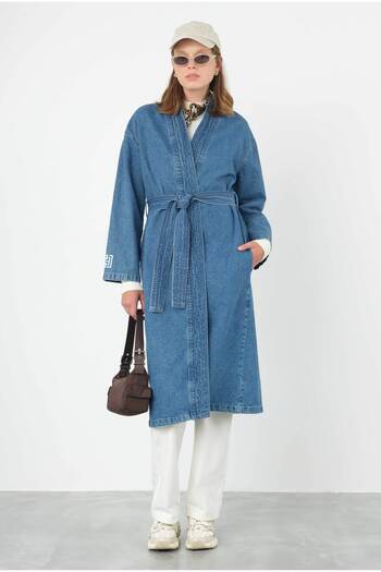 HEQA Blue Denim Kimono