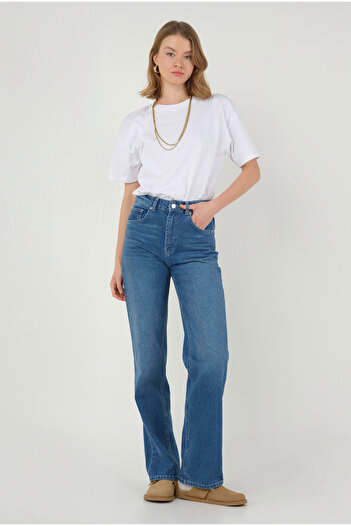 HEQA Jean Medium Blue με ίσια εφαρμογή