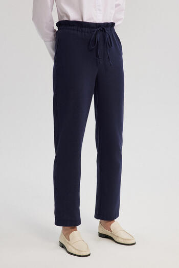 Touché Privé NATURAL TROUSERS WITH ELASTIC BELI