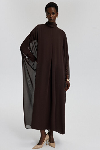 Touché Privé Chiffon Dress - Bat Sleeve Design