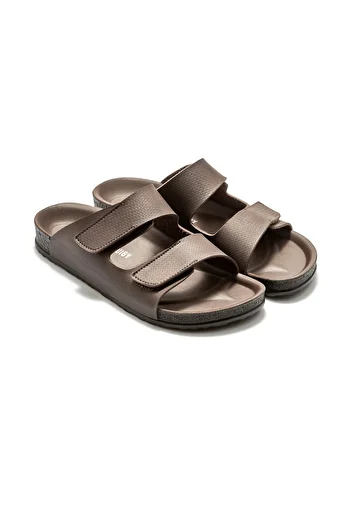 Twigy Ανδρικές παντόφλες Toni Velcro Καφέ 41/45